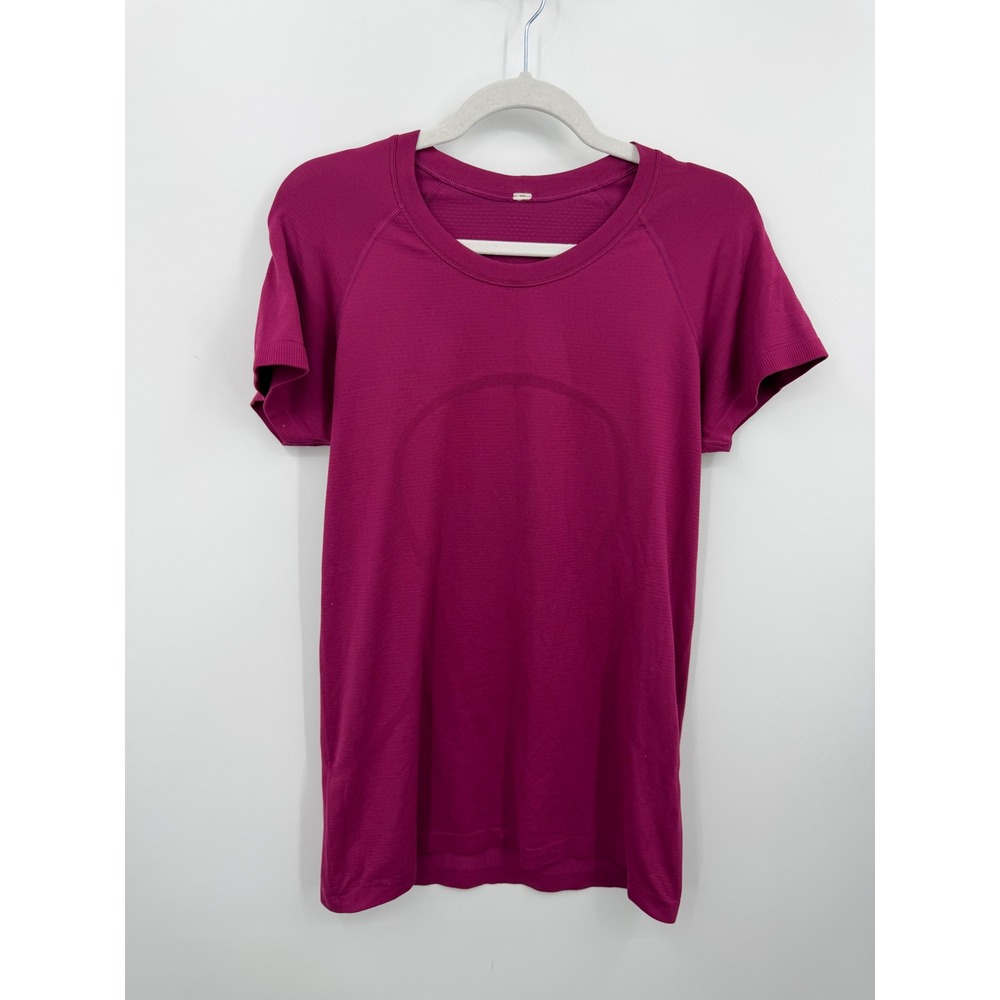 Lululemon Swiftly Tech Short Sleeve Shirt Womens 12 Magenta Pink Athletic Top